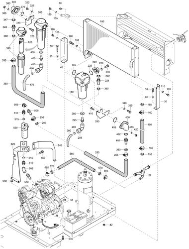 XAS90 Dd7 Aftercooler With Water Separator - Pd Filter & Lubricator