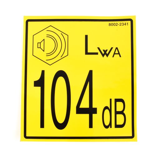 Benford Terex 2-7 Tonne Decal - Noise Lwa 104 OEM; 8002-2341