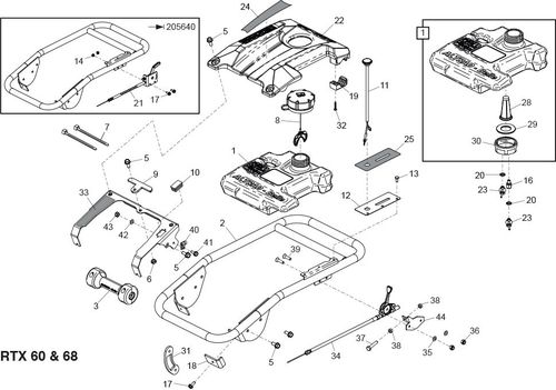 Belle RTX 60 Handle Assembly