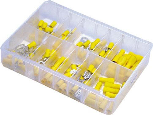 Insulated Crimp Terminals - Yellow | Assortment Box Of 110