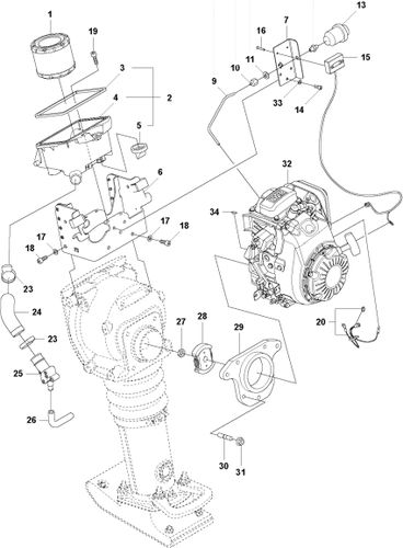 Husqvarna LT5005 Air Filter & Engine