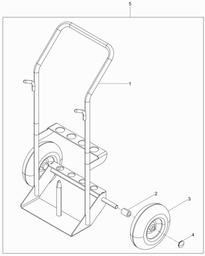 Wacker Neuson BH55Rw 32X16 Transport Trolley - Pneumatic Wheels