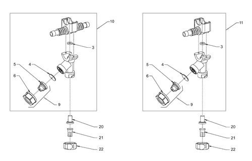 Hamm Roller Lechler Spray Bar Components