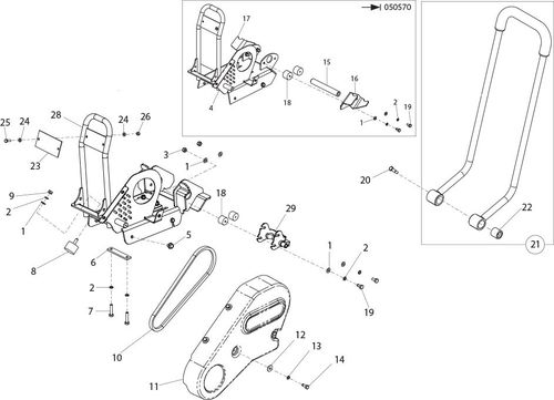 Belle PCLX 320S Bedplate & Front Cover (Serial No. >101216)