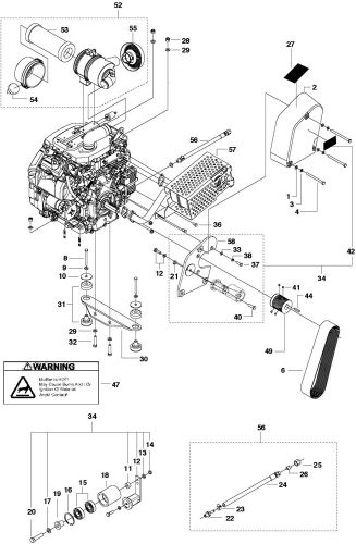 Husqvarna FS520 & FS524 Engine & Idler 20 & 24Hp