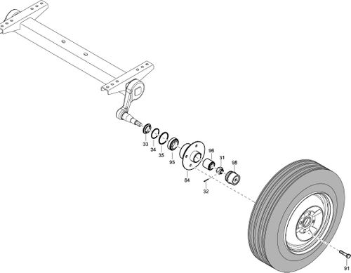 XAS47Dd(G) Axle Without Brakes