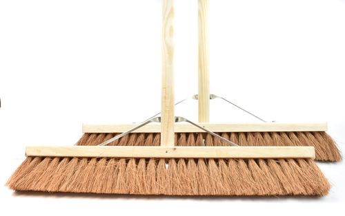 Broom 24" Coco (Soft) With Handle & Stay (Pair)
