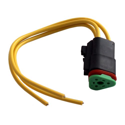 JCB Style 3 Pin  Headlamp Triangle Socket And Cable Assembly