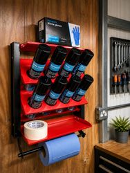Image Title: Sealey 8 Can Spray Can Holder Wall Mounted Aerosol Storage Rack-2