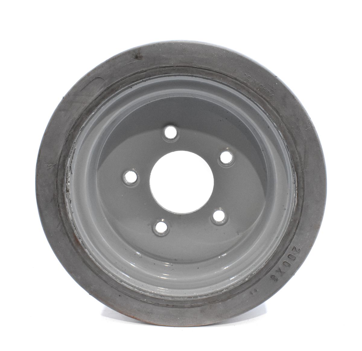 Aftermarket Skyjack Scissor Lift Wheel - Non-Marking White Tire (200 X 8) No Brake Ring