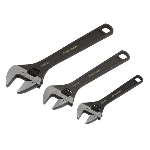 Adjustable Wrench Set 150, 200 & 250mm 3Pc | Sealey Premier