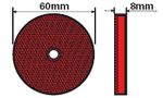 Round Reflector - Red - Bolt On (HEL1323)
