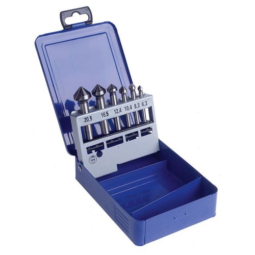 Countersink Drill Bit Set 90° Fluted 6 Piece