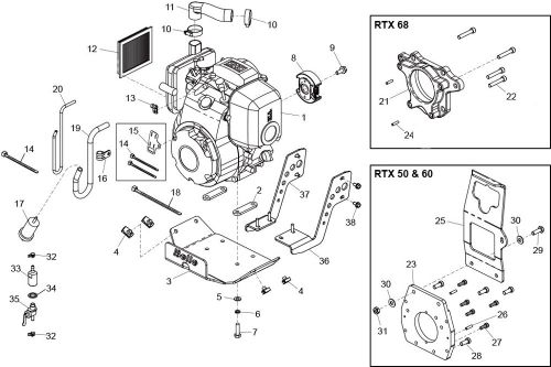 Belle RTX 68 Engine - Honda GX100