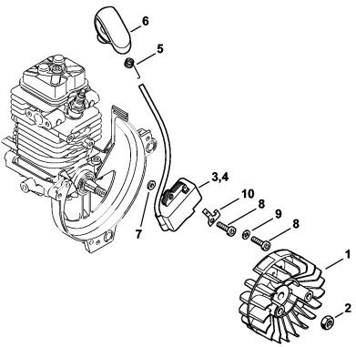 Stihl Kombi KM130R Igntion System Parts