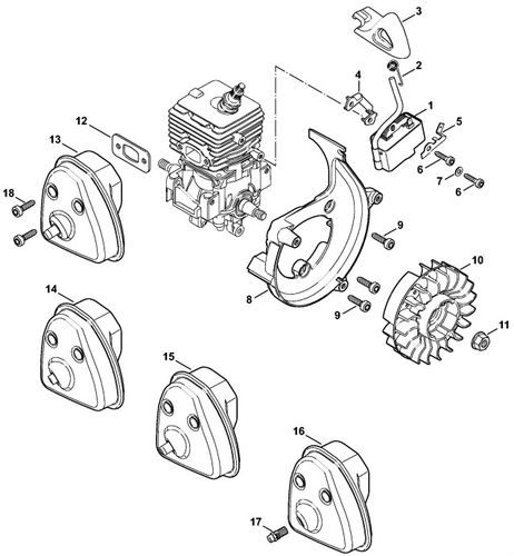 Stihl BG56 Ignition System & Muffler