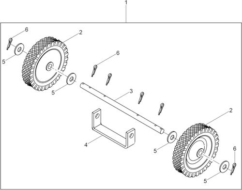 Wacker BS60-4as Transport Wheel Kit