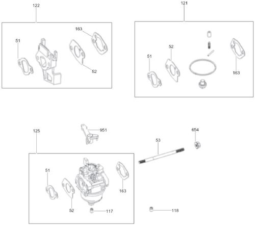 Wacker Neuson BPS1135Bw Carburettor Parts