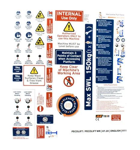 JLG Access Platform Decals