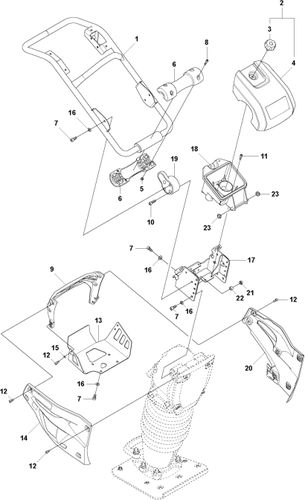 Husqvarna LT6005 Handle & Covers