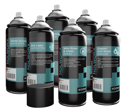 Holworx® 6-Product Lubrication & Protection Bundle - 6 X 400ml Aerosols - Save 55%