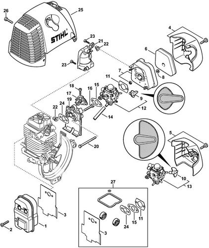HT131 Muffler & Air Filter
