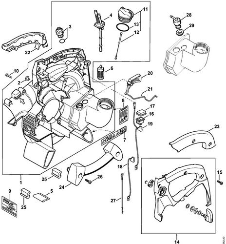 Stihl BG85 Fan Housing, Inner