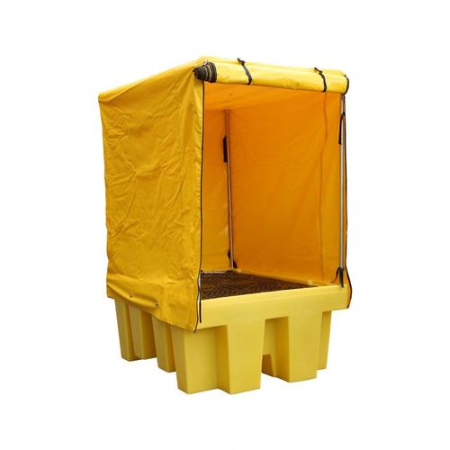 Single IBC Spill Pallet With All Weather Cover