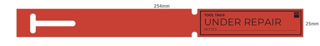 Tool Tag® Hire Labels - Red | Roll Of 100