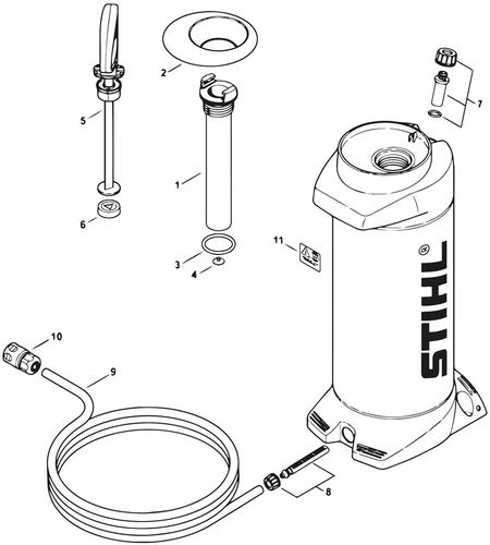 Stihl Pressurised Water Bottle Parts