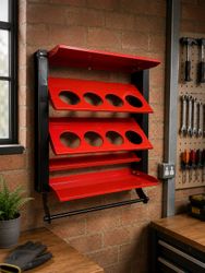 Image Title: Sealey 8 Can Spray Can Holder Wall Mounted Aerosol Storage Rack-4