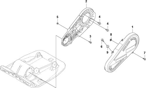 Husqvarna LF100 L, LF100 LAT Hatz Belt Guard