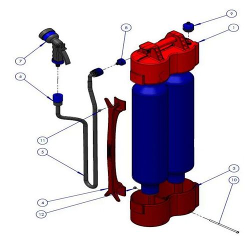 Makinex Hose-2-Go 14Ltr Dust Suppression Water Bottle - Spare Parts