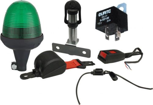 Green LED Beacon Seat Belt Kit - Flex Din Beacon & Side Mount Spigot