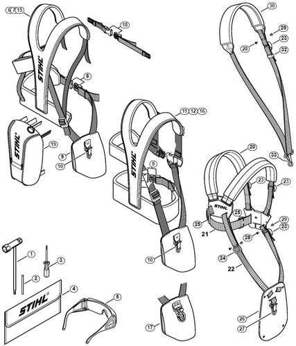 Stihl FS240 Tools & Full Harness