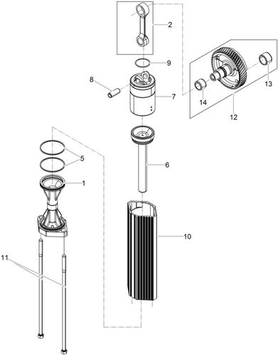 Wacker Neuson BH65 Striking Mechanism Cylinder Guide