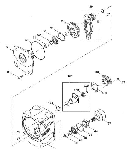 Wacker BS60-2I Gearbox Crankcase