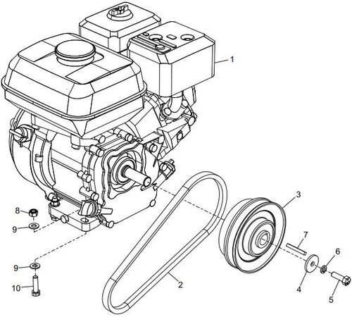 Belle PCX60A Engine & Drive