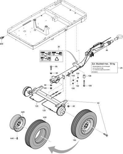 XAS90 Dd Undercarriage Fixed With Brakes