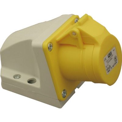 Yellow Wall Mount Socket 32A