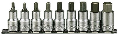 Socket Bit Hex Set Metric 1/2" - 9 Piece