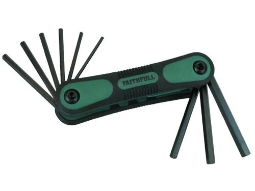 Folding Hex Key Set - Imperial 9 Piece