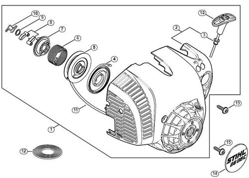 Stihl BG86C-E Recoil Starter Ergostart, Easy 2 Start Type