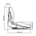 US20 Plant Seat c/w Contact Switch & Adjustable Rails (HTL1297)