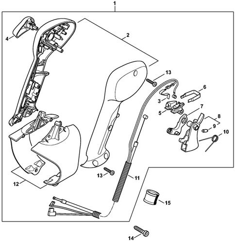 Stihl BR430 Control Handle Sn: 506107716>
