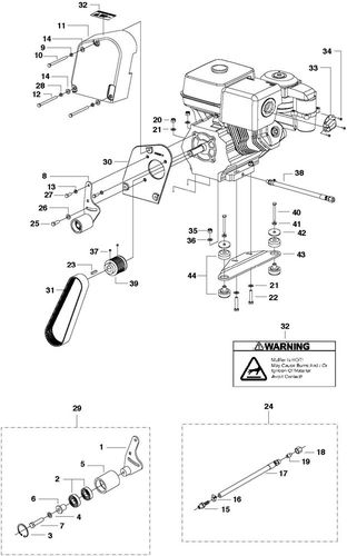 Husqvarna FS513 Engine & Idler 13Hp