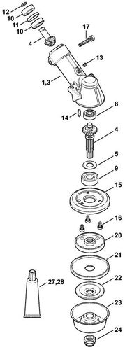 Stihl FS360C-E Gear Head