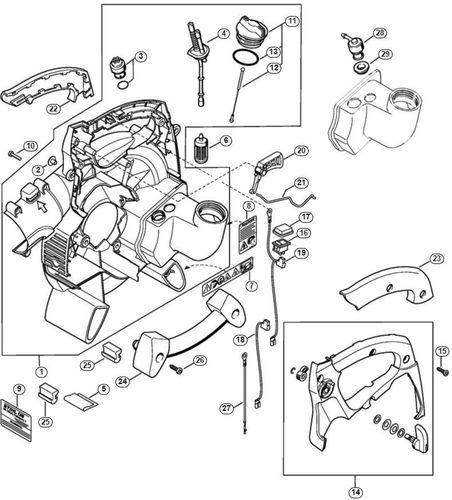 Stihl BG85 Fan Housing, Inner