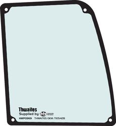 Thwaites Cab Upper Window R/H OEM: T105428 (HMP0369)