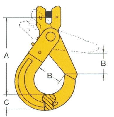 Clevis Self Locking Hook